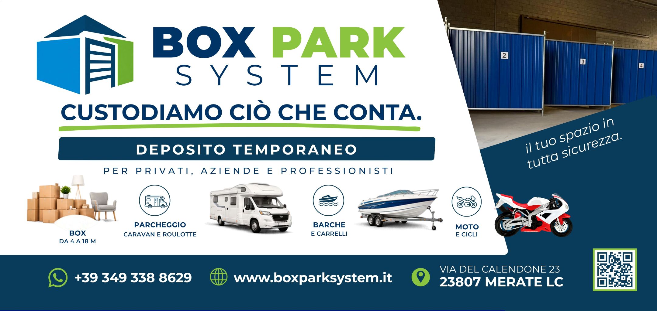 Profi System Italia - Cartellone pubblicitario sito boxparksystem.it